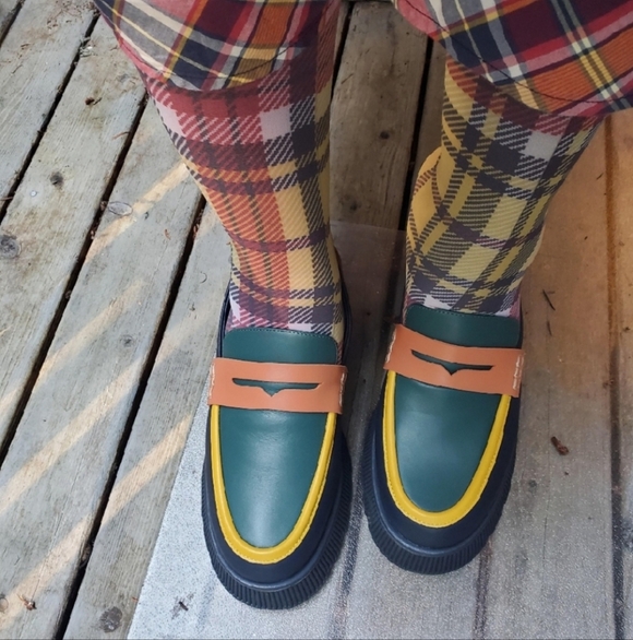 Charlotte Stone Shoes - Charlotte Stone Adam V2 Platform Loafers in Navy